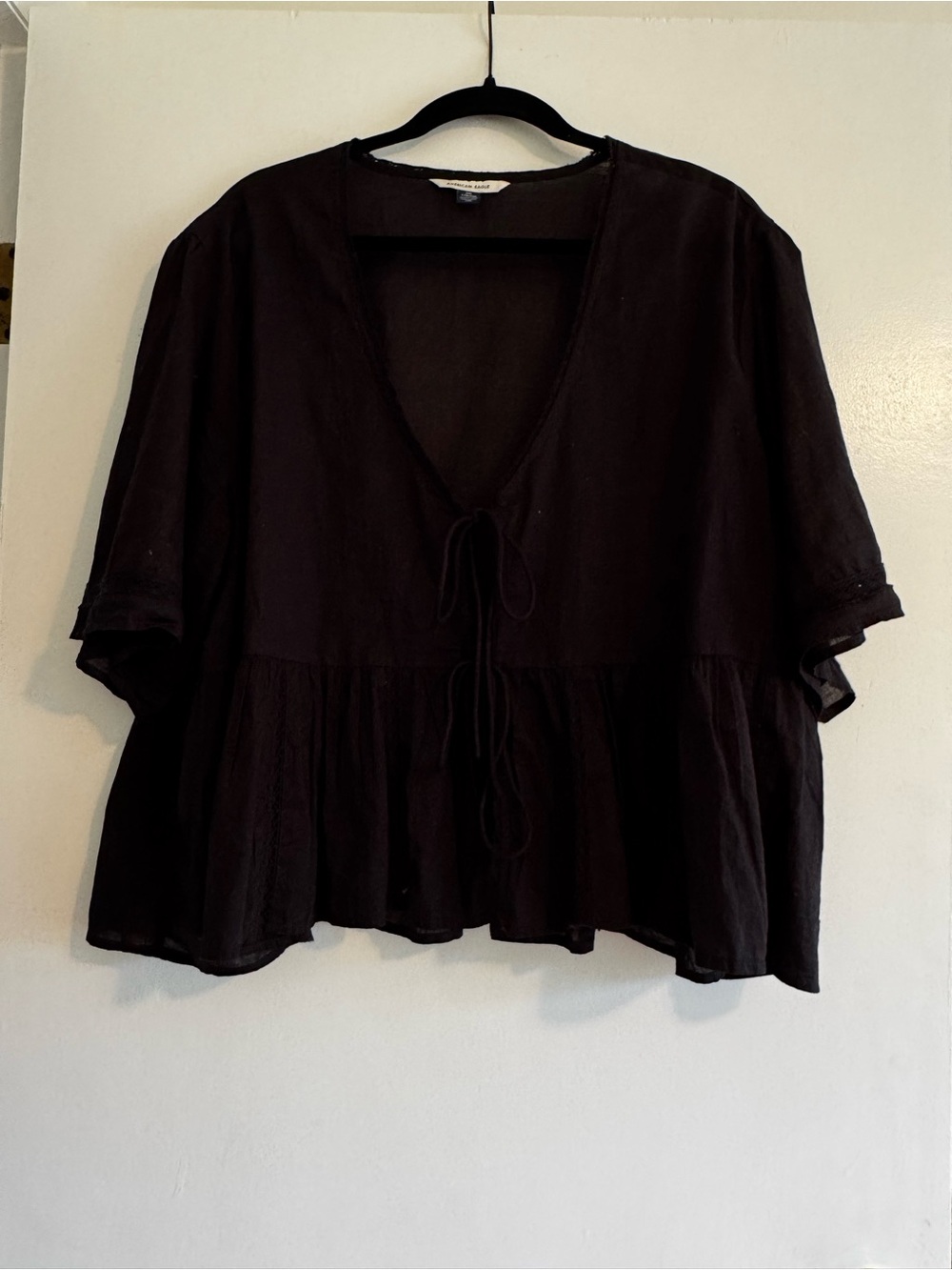 Tie-front Peasant Top